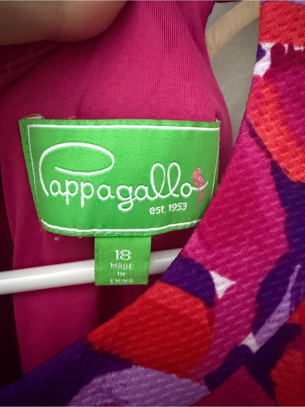 Pappagallo Pink Purple Red Floral Knit Dress - Picture 3 of 4